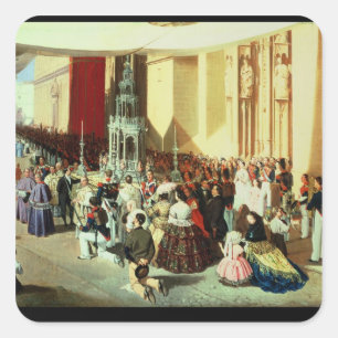 Adesivo Quadrado Procissão de Corpus Christi em Sevilha