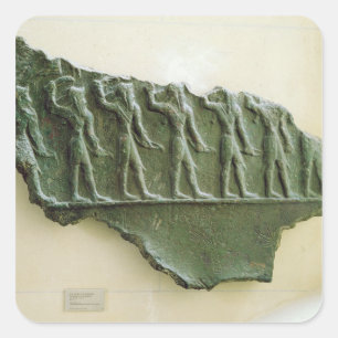 Adesivo Quadrado Procissão de guerreiros de Elamite, Susa, Irã,