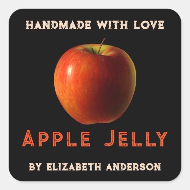 Adesivo Quadrado Produto Apple (Frente)