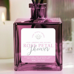 Adesivo Quadrado produto difusor cor-de-rosa rosa
