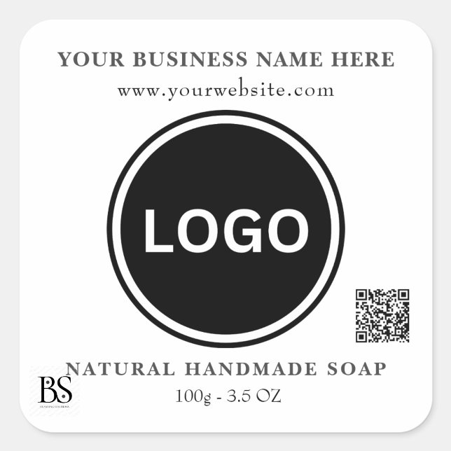 Adesivo Quadrado Produto moderno profissional artesanal (Handmade Product Modern Professional Square Sticker)
