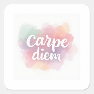 Adesivo Quadrado Produtos com design de carpe diem
