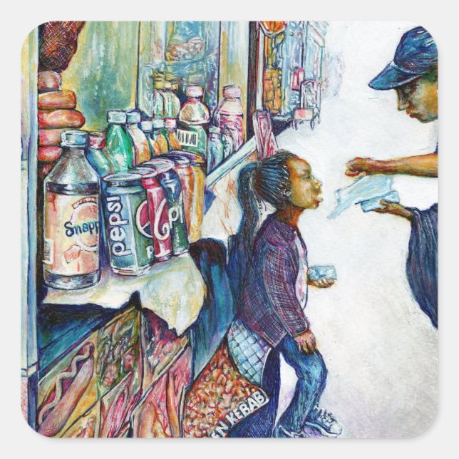 Adesivo Quadrado Produz a esperança (Frente)