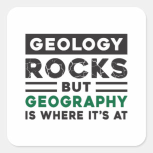 Adesivo Quadrado Professor de Geografia Engraçado Mundo Contém Id