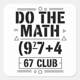 Adesivo Quadrado Professor de Matemática Engraçado Humor Meme Piada