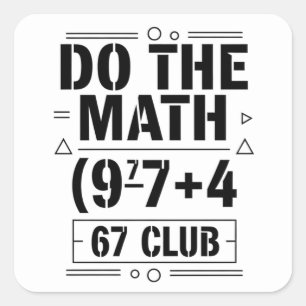 Adesivo Quadrado Professor de Matemática Engraçado Humor Meme Piada