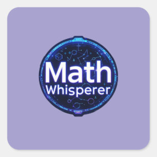 Adesivo Quadrado Professor de Matemática Feiticeiro da Matemática