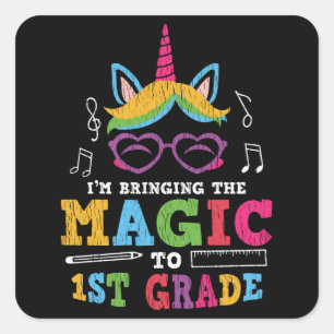 Adesivo Quadrado Professor do primeiro grau, Kid Squad Magic Unicor