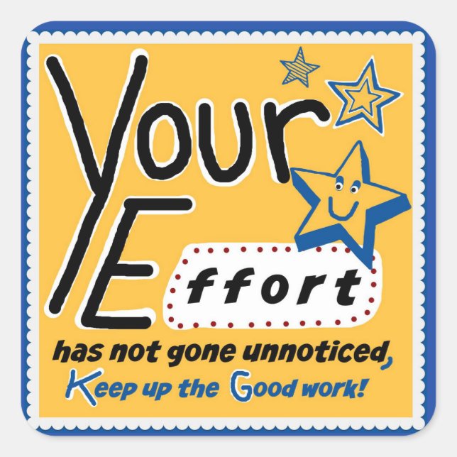 Adesivo Quadrado Professor/Estudante STICKERS (Frente)