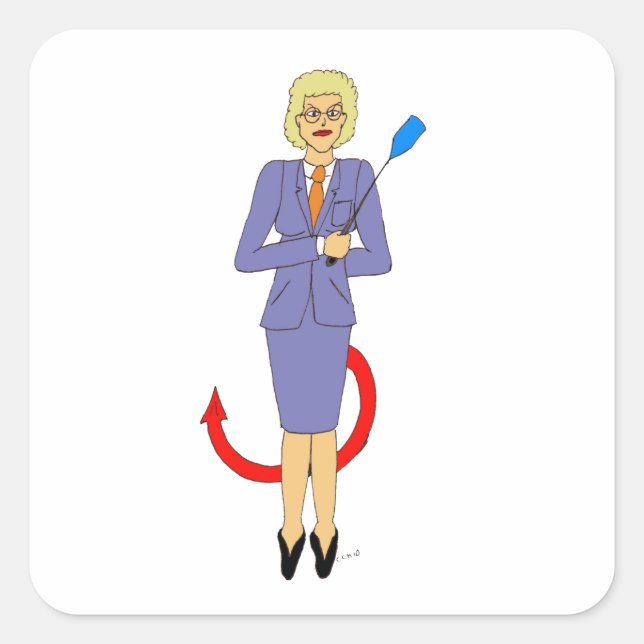 Adesivo Quadrado Professor Mau (Frente)