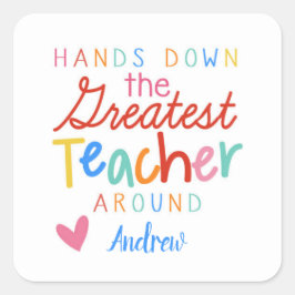 Adesivo Quadrado Professor Sanitizer Sticker