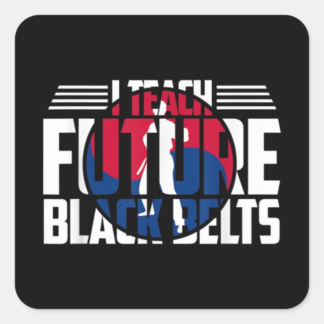 Adesivo Quadrado Professora de Artes Marciais do Instrutor Tang Soo (Frente)