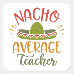 Adesivo Quadrado Professores do Nacho Média
