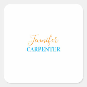 Adesivo Quadrado Profissional elegante moderno minimalista simples