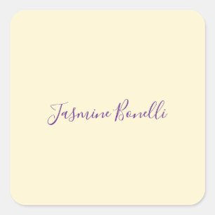 Adesivo Quadrado Profissional Minimalista Moderno Cor Bege Pastel
