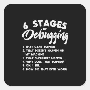 Adesivo Quadrado Programammer 6 Palcos De Depuração