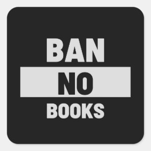 Adesivo Quadrado Proibição de Livros