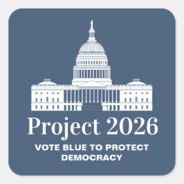 Adesivo Quadrado Project 2026 Vote for Democracy