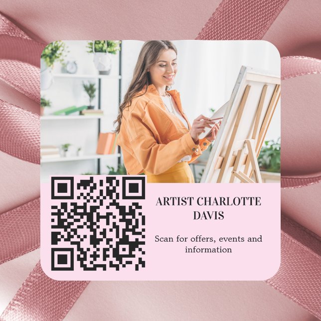 Adesivo Quadrado Projetista de fotos empresa de código QR (Criador carregado)