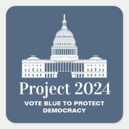 Adesivo Quadrado Projeto 2024 Votação pela Democracia