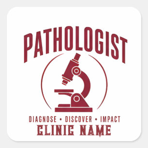 Adesivo Quadrado Projeto Médico de Laboratório de Patologia