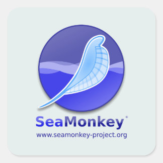 Adesivo Quadrado Projeto SeaMonkey - Logotipo Vertical