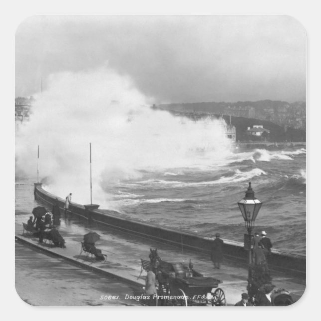 Adesivo Quadrado Promenade em Douglas, início do século 20 (Frente)