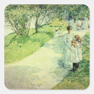Adesivo Quadrado Promenaders no jardim, 1898