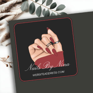 Adesivo Quadrado Promocional de marca Manicurist de Bela Nail Salon