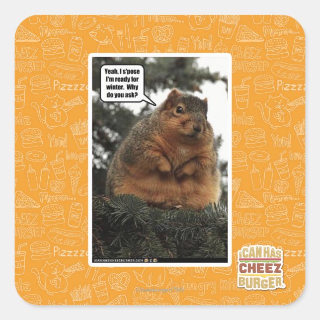 Adesivo Quadrado Pronto para o inverno (Frente)