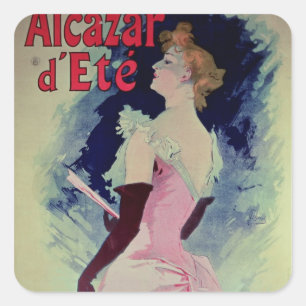 Adesivo Quadrado Propaganda de poster do "d'Ete Alcazar "