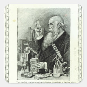 Adesivo Quadrado Propaganda para 'o Cocoa de Cadbury