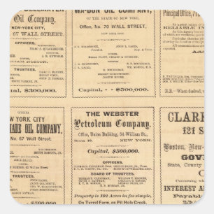 Adesivo Quadrado Propagandas do óleo