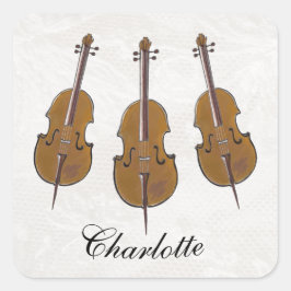 Adesivo Quadrado Propriedade do livro cello