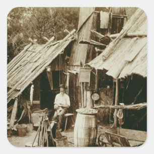 Adesivo Quadrado Prospector australiano, c.1880s (foto do sepia)