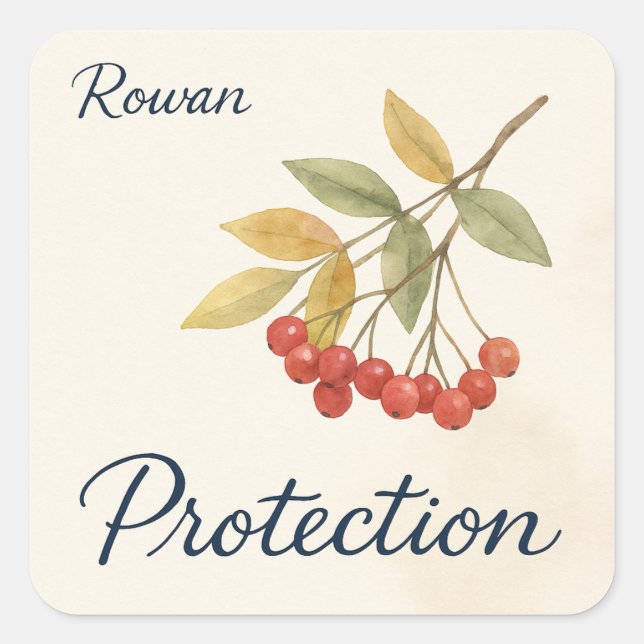Adesivo Quadrado Proteção da Rowan (Frente)