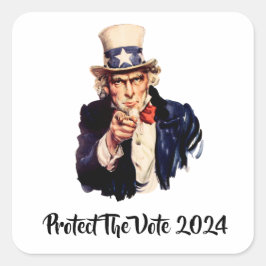 Adesivo Quadrado Proteger O Voto 2024