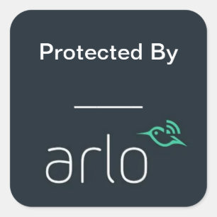 Adesivo Quadrado Protegido Por Arlo Decal / Autocolantes