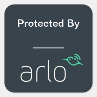 Adesivo Quadrado Protegido Por Arlo Decal / Autocolantes