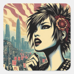 Adesivo Quadrado Protesto 'ASCENSÃO REBEL'