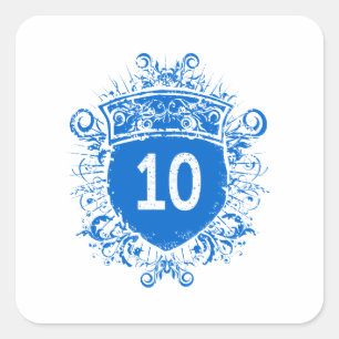 Adesivo Quadrado Protetor do azul #10