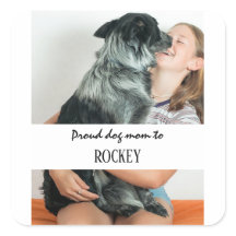 Proud dog mom personalized image and name pet