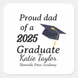 Adesivo Quadrado Proud mom of graduate 