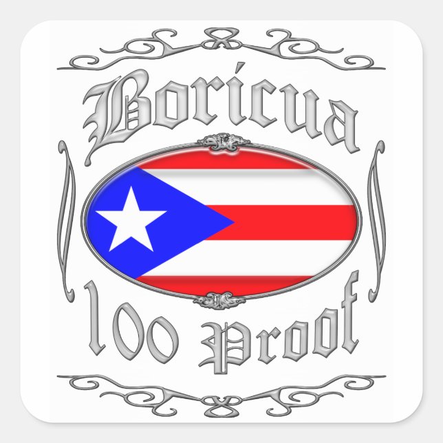 Adesivo Quadrado Prova Boricua 1002 (Frente)