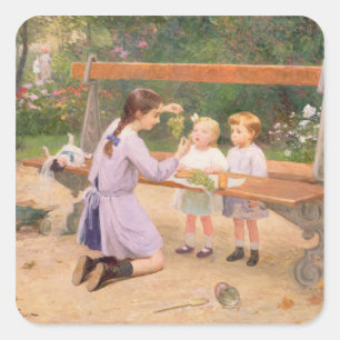 Adesivo Quadrado Provando da uva