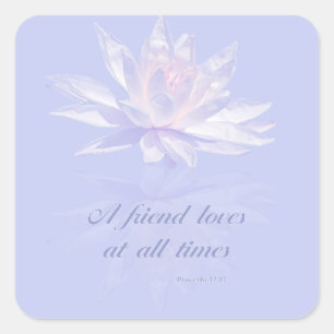 Adesivo Quadrado Provérbios 17: 17   Bíblia Versa Cotação