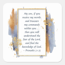 Provérbios 2:1,5 Meu filho, se você receber minhas