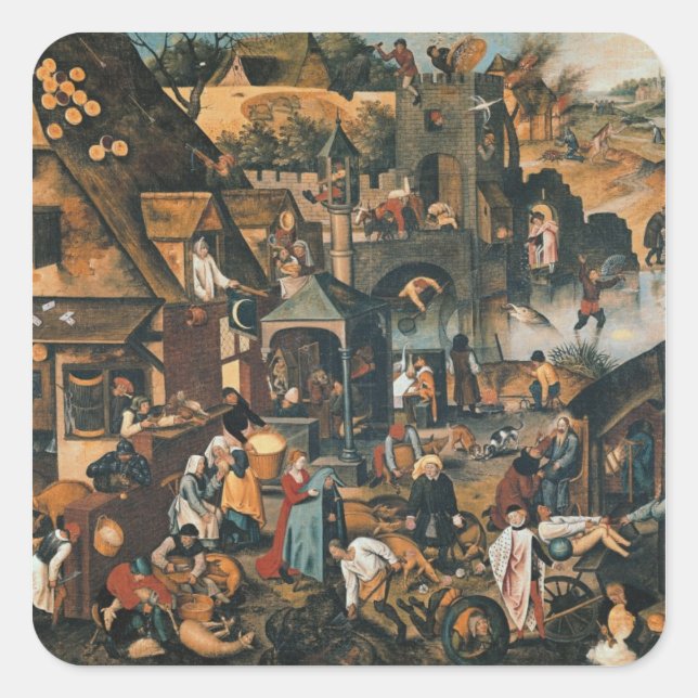 Adesivo Quadrado Proverbos flamengos (Frente)