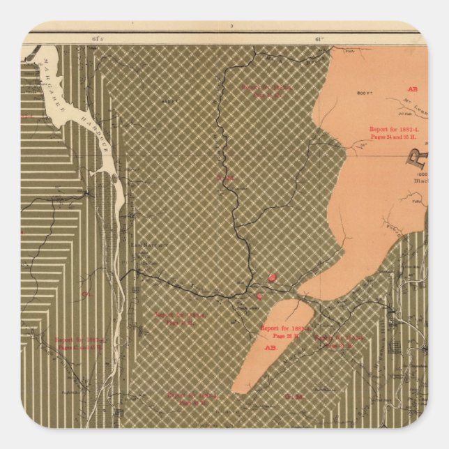 Adesivo Quadrado Província da Nova Escócia de Cape Breton 3 (Frente)