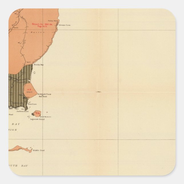 Adesivo Quadrado Província da Nova Escócia de Cape Breton 4 (Frente)